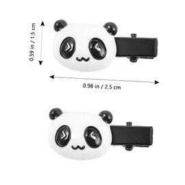 OATIPHO 16Pcs Cute Panda Hair Clips and Scrunchies Set Double-Headed Elastic Ponytail Holders for Boys and Girls and Toddlers Soft Resin Material for Everyday Use and Parties