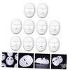 ORFOFE 10pcs White Mask Unpainted Facial Mask Masquerade Party Props