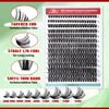FADVAN Cluster Eyelash Extensions 280pcs 50D Lash Clusters DIY Lash