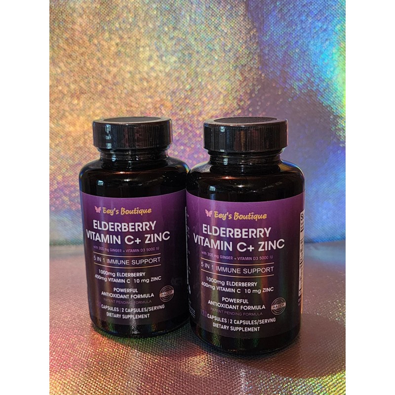 Eey's Boutique Elderberry 5 in 1 Immune Support , Zinc,