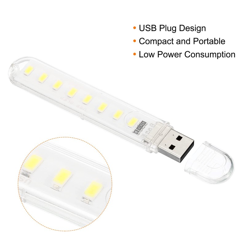 PATIKIL USB Night Light, 2 Pack Portable Plug-in Mini LED