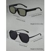 Paleshy Color-Changing Polarized Glasses - Anti-Glare Black Aviator for Fishing,