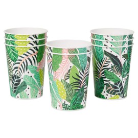 American Greetings Tropical Party Supplies for BBQs and All Summer Parties, 16 oz. Reusable Plastic Cups (8-Count)