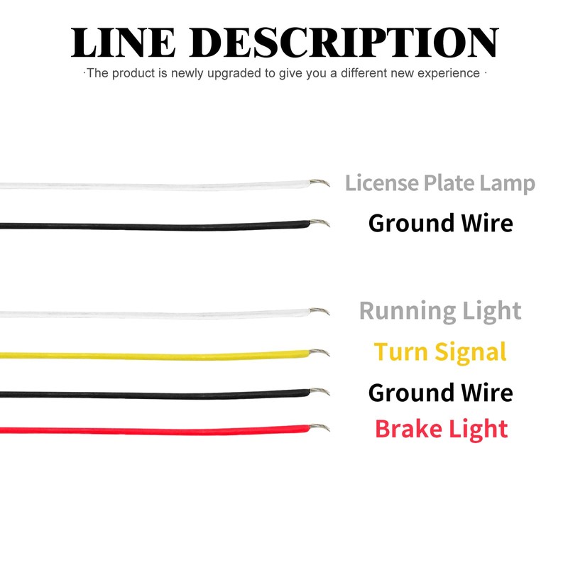 HDBUBALUS Motorcycle Integrated Turn Signals Brake Light Running Lamp Down
