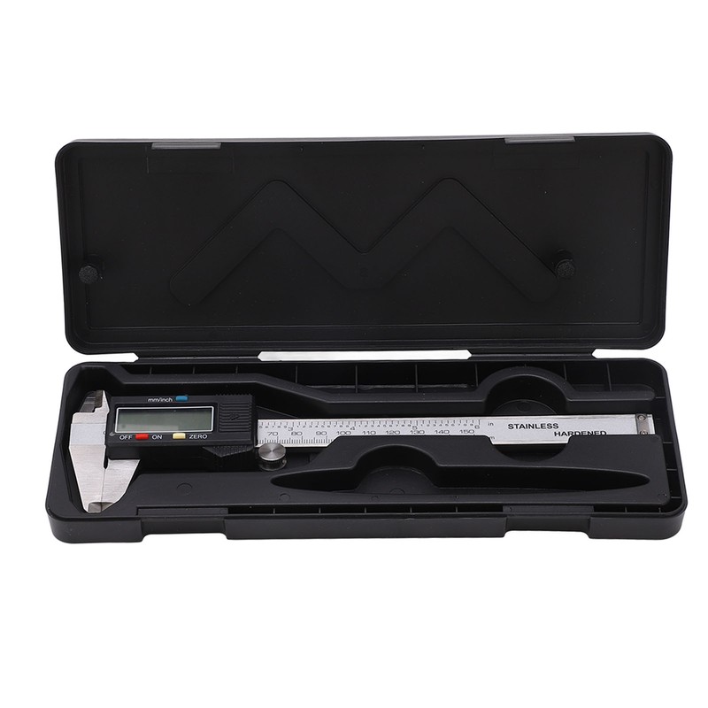 Digital Display Caliper Stainless Steel LCD Electronic Measuring Ruler with