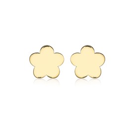 CARISSIMA Women 9 ct (375) Yellow Gold 5.3 mm Flower Stud Earrings