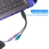 BTFO 2stk PS2 Auf USB Adapter, 18,9cm Lang PS/2-Tastatur- und