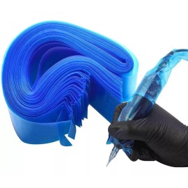 MARZSEFLO 200 Pzs Cubre Clip Cord Tatuaje Tattoo Cubre Cable (azul)