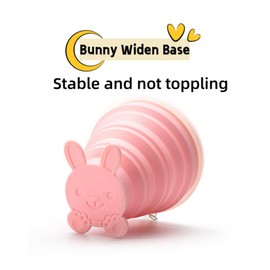 ZPCTECHGO Reusable Foldable Silicone Water Cup, Portable Picnic Snacks Cup, Pocket Size Travel Cup Extensible, Collapsible Cups with Lid for Camping, Travel (Pink with Rope)