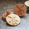 Fun Food Tools, Wood Cookie Stamp, 2.5 Inch (Windmill CS-120)