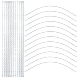 BENECREAT Pack of 24 12 Inch Spiral Corset Made of Steel, Spiral Steel Bone Modelling Rods Stainless Steel Spiral Corset Sticks for Corsets, Costumes Sewing, 5.5 mm Wide (1/5 Inch Width)