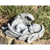 Memorial ornament sleeping Baby Angel made of stone frost resistant