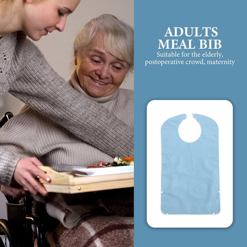 Ipetboom Babero para Adultos Mayores y Reutilizable de Toalla de