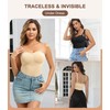 ciksob Strapless Shapewear for Women, Tummy Control Bodysuit with Removable