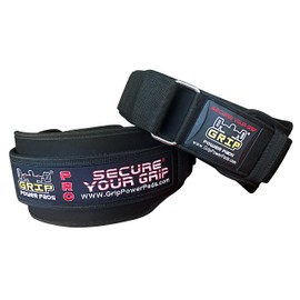 Grip Power Pads Gym Weight Lifting 6" Wide Neoprene Double Belt for Men Back Lumber Support Fitness Exercise Bodybuilding (Medium 34"-37.5")