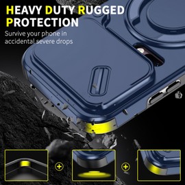 MRRSIWEI for Xiaomi 17 Pro Max Case with Slide Camera.Slide Blue
