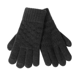Thermal Gloves Womens - Winter Touchscreen Gloves Warm Soft Knitted Mittens for Outdoor Skiing Driving UK