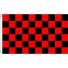 AZ FLAG Red and Black Check Flag 3' x 5'