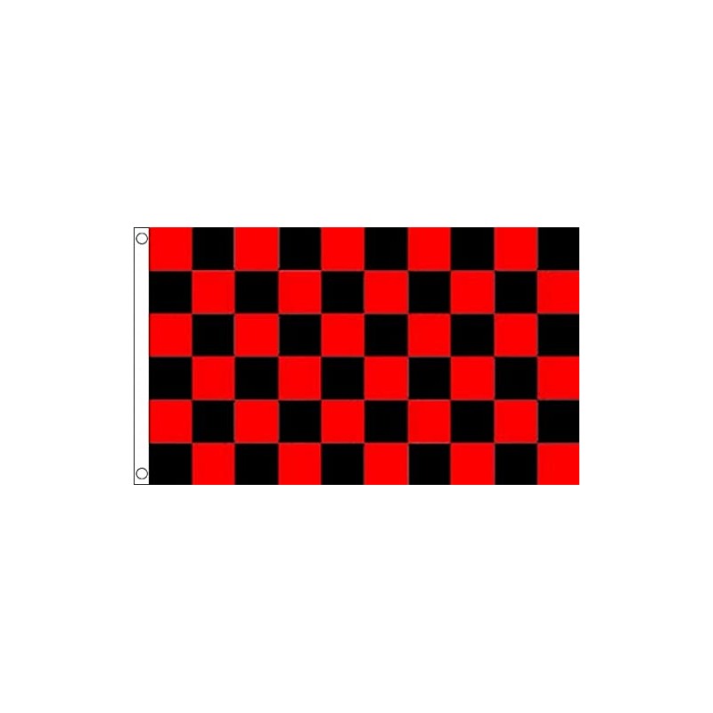 AZ FLAG Red and Black Check Flag 3' x 5'