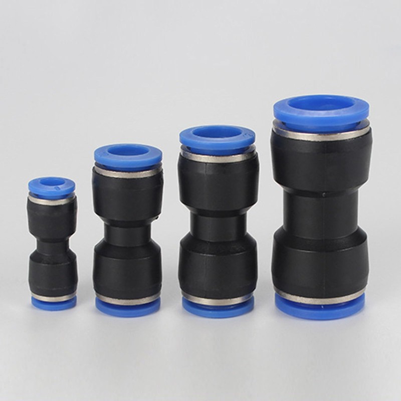 10Pcs 6mm Dia 2 Way Straight Tube Hose Pneumatic Air