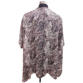 Elu Fall Kimonos for Women - Beach Coverup for Women Kimono Cardigan Poncho Ruanas Floral Print Women's Swimsuits and Plus Size Long Summer Beach Cover up (Leopard Animal Pink 37)