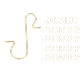 Mgoodoo 120 Pack Christmas Ornament Hooks, Xmas Ornament Hangers Metal Hooks S-Shaped for Christmas Tree Party Balls Decoration-Gold
