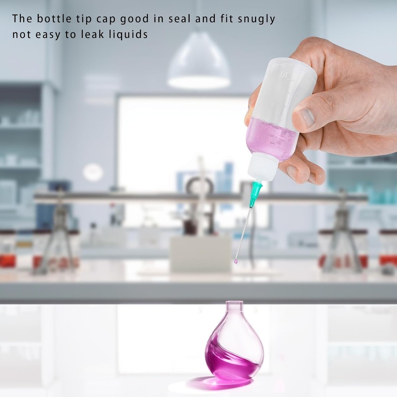 Needle Bottle Applicator 50ml 5Pcs, Precision Needle Tip Glue Bottle