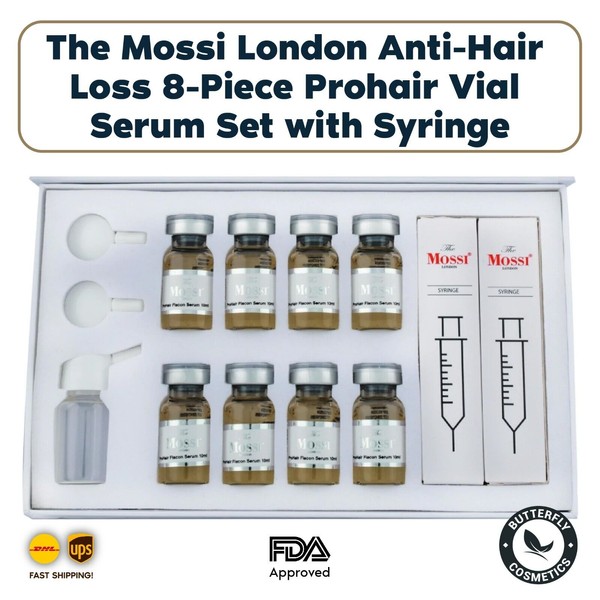The Mossi Anti-Hair Loss 8-Piece Prohair Vial Serum Set with Syringe