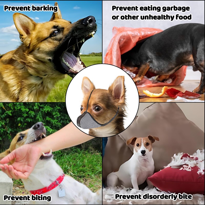 Dog Muzzles for Small Dog, Soft Air Mesh Anti-Biting Licking