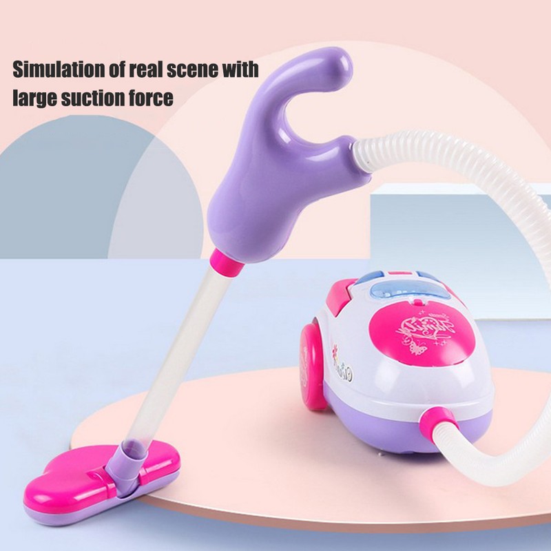 Play Toy Vacuum Cleaner Child Cleaning Push Pull Pretend Play