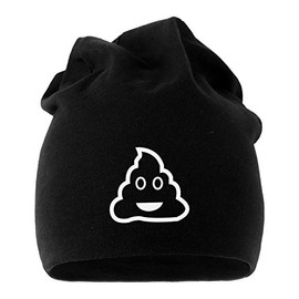 MoonWorks Jersey Beanie Unicorn Anchor Hipster Running Meow Hat Star Men Women, Poo black