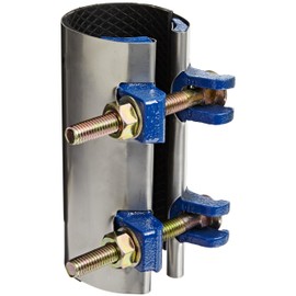Smith-Blair - 24500023806000 Stainless Steel Repair Clamp, Redi-Clamp, Carbon Steel Bolt, 2 Bolts, 6" Length, 2" Pipe Size