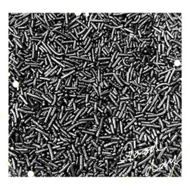 GR05. Sprinkles para repostería. 200gramos. MOD. GRANILLO NEGRO Decoración comestible para pastel, postres, galletas, brownies y más.
