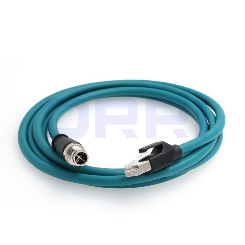 DRRI M12 - Cable blindado Cat6 de 8 polos a