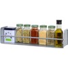 SimpleHouseware Wall Mounted Spice Rack, Silver, Set of 2