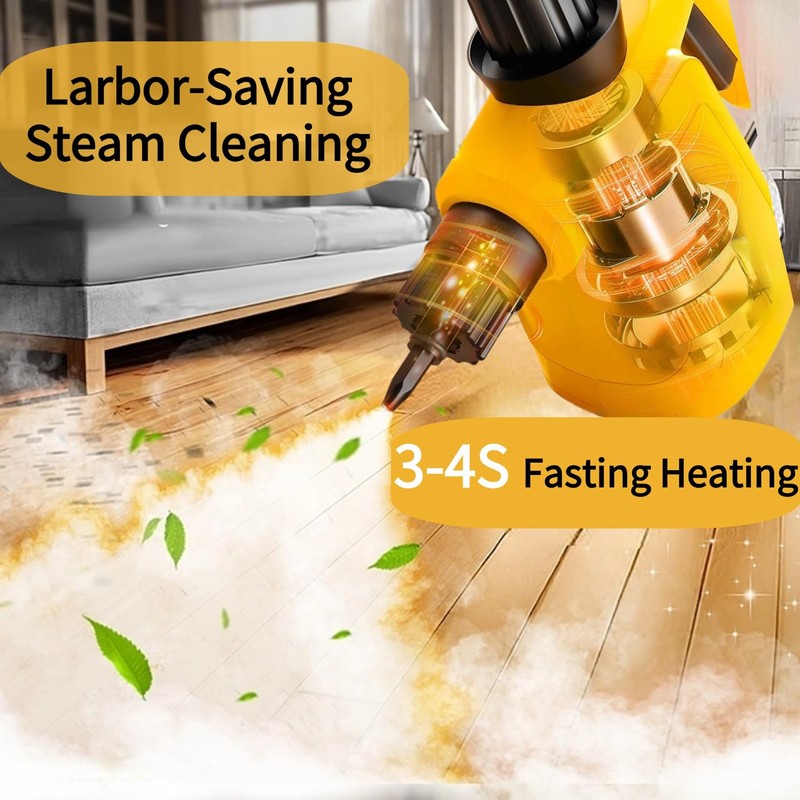 Handheld Pressurized Steam Cleaner for Home Use with Safe Lock