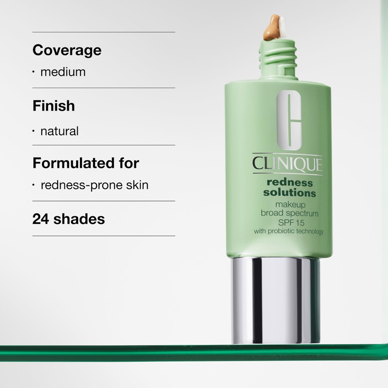 Clinique Redness Solutions Liquid Foundation Makeup Broad Spectrum SPF 15