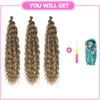 Dsoar Deep Wave Braiding Hair Ombre Deep Twist Wavy Synthetic