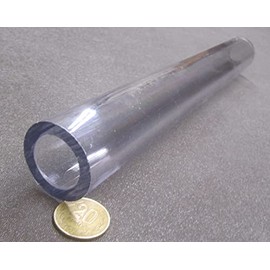 Polycarbonate Round Tube 1.50" (1 1/2") OD x 1.00" ID x 1/4" Wall x 12" (More Length Options)