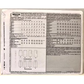 McCall 6038. Easy Pencil, Straight, Classic Skirt. Sz 14-20. FF. Uncut