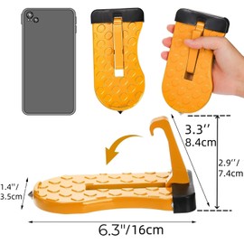 Hiceeden 2 Pack Aluminum Alloy Car Door Step, Foldable Car Step Hook with Glass Breaker, Easy Access to Roof for Most Car, SUV, Truck, Max Load 550 lbs (Orange)