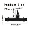 AUXBC 2Pcs 1/2 Inch Venturi Fertilizer Injector, Black Plastic Irrigation