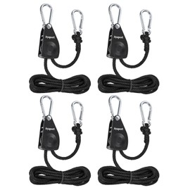 Ayaport Adjustable Rope Hanger Grow Light Hanger, 1/4 Heavy Duty Plant Pulley Rope Tightener Ratchet Tie Down for Kayak, Tarp, Tent Tie Downs, Hanging Plants, Filters, Fans