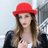 GEMVIE Classic Black Felt Derby Hat Lightweight Bowler Hat Novelty