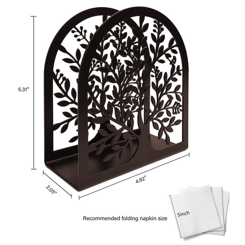 Fobule Napkin Holder for Tables, Tree of Life Design Modern