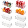 Kingrol 8 Pack Plastic Storage Bins for Freezer, Pantry, Countertop,