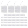 100Pcs Drawstring Cotton Bags 8cmx10cm Reusable Filter Tea Residue Environmentally