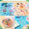 Guiqulai 128 Pcs Mini Resin Animals Luminous Resin Animals Mini