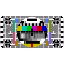 Television Test Aluminum Novelty Auto License Plate