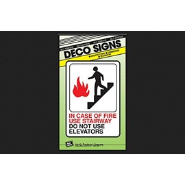 Hy-ko Sign Brown 5" x 7" in Case of Fire Use Stairway